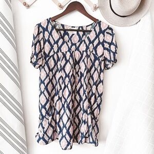 Anthropologie Holding Horses Ikat Diamond Print Tunic